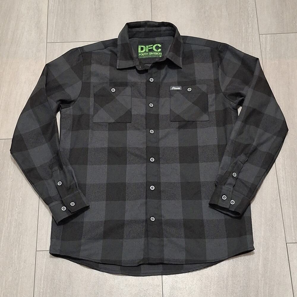 Dixxon Flannel Co DFC Youth Division Boys Plaid button up Shirt Size XL Youth